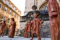 Bath Abbey statues, UK