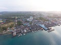 Aerial view of tanjung uban city