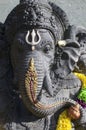 Black Ganesha stone statue