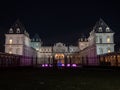 The castle of Valentino in Turin Torino, by night Royalty Free Stock Photo