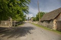 Picture of beautiful village house with garden. Azerbaijan village in summer time Royalty Free Stock Photo