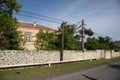 Picture of beautiful village house with garden. Azerbaijan village in summer time Royalty Free Stock Photo