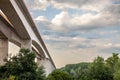 Panorama of the Beska bridge, also called beska viadukt or most kod beske, a motorway and highway bridge in Serbia