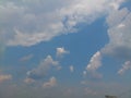 Picture big and small clouds in the blue sky Royalty Free Stock Photo