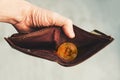 The picture of bitcoin wallet on a light background Royalty Free Stock Photo