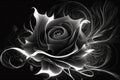 a picture of a black rose burning Royalty Free Stock Photo