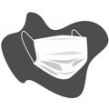 Picture of black and white medical mask on a white background Royalty Free Stock Photo