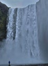 Beautiful waterfall in Iceland called SkÃÂ³gafoss Royalty Free Stock Photo