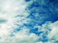 Picture of the blue sky with gory clouds Royalty Free Stock Photo