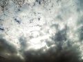Picture of the blue sky with gory clouds Royalty Free Stock Photo