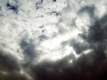 Picture of the blue sky with gory clouds Royalty Free Stock Photo