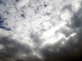 Picture of the blue sky with gory clouds Royalty Free Stock Photo