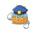 A picture of bread basket performed as a Police officer