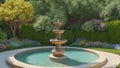 A Picture Of A Breathtakingly Immersive Fountain In A Garden AI Generative