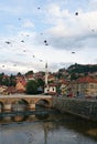 View on the Miljacka river, Sarajevo Royalty Free Stock Photo