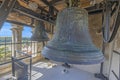 Picture of bronze bells in a bell tower of a historic church in Kratia