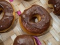 Picture of brown chocolate donuts