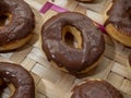 Picture of brown chocolate donuts