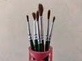 Picture of bunch of paint brushes.