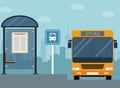 Picture of bus on the bus stop.