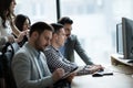 Picture of business people working together in office Royalty Free Stock Photo