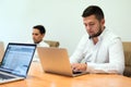 Picture of businesspeople working in modern office Royalty Free Stock Photo