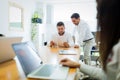 Picture of businesspeople working in modern office Royalty Free Stock Photo