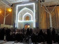 Night scene of exterior of Imam Ali Mosque