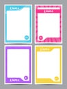 Picture card frame layout with dot texture background