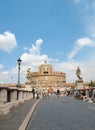 Castel Sant Angelo and angels bridge in Rome