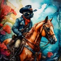 Picture a cat, dressed in a cowboy outfit, riding his horse to the infamous OK Corral. The cat is a skilled gunslinger,