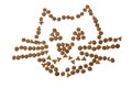 Picture of cat made of cat food