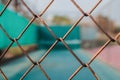 Picture of chain link fence Focus on Royalty Free Stock Photo