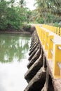 A picture of a check dam located in Manglore, Karnataka, India