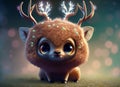 picture of cheerful deer with big eyes suitable for children