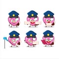 A picture of cheerful pink broken heart love postman cartoon design concept