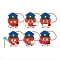 A picture of cheerful red heart necklace postman cartoon design concept