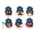 A picture of cheerful sweet chocolate lolipop postman cartoon design concept