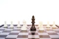 Picture of chess board game with chess pawns Royalty Free Stock Photo