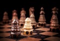 Picture of a chess, one against all concept Royalty Free Stock Photo