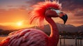 Picture a chic flamingo in a feathered boa, accessorized with oversized sunglasses