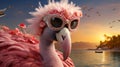 Picture a chic flamingo