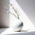 picture of a Chinese white vase with jade ornaments Royalty Free Stock Photo