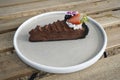 Picture Chocolate Fudge Cake: delicious, rich, sweet, and smooth on the tongue Royalty Free Stock Photo