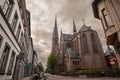 VAALS, NETHERLANDS - NOVEMBER 8, 2022: Sint pauluskerk church in Vaals in the streets of the center. called saint paul church, it