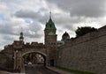 Picture of the Citadel and walls, built to protect Quebec, are the largest standing fortifications in North America.