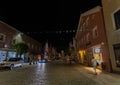 Picture of the city of Kehlheim at night in southern Germany