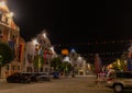 Picture of the city of Kehlheim at night in southern Germany