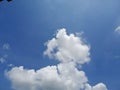 Picture of a clear sky, daytime with white clouds, looks beautiful. Royalty Free Stock Photo