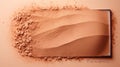 A picture of a close up shot of some brown powder, AI